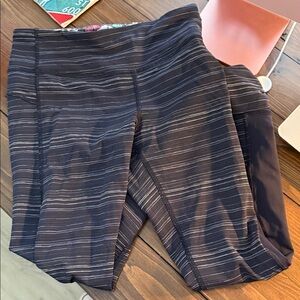 Striped Black and Gray Leggings